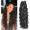 Ladiaryf Capelli Umani Ricci 100% Naturale Brasiliano Veri Tessitura 10A Human Hair 1 Bundles 10 Pollici Water Wave Colore Naturale