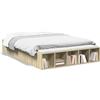 SECOLI Letto con Contenitore, Struttura Letto con Scomparti, Giroletto Matrimoniale/Singolo in Legno Multistrato Rovere Sonoma 120x190 cm