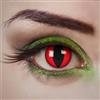 aricona Kontaktlinsen - Lenti a contatto rosse brillanti lenti a contatto motivo occhi di gatto - lenti a contatto colorate rosse senza forza per carnevale, feste in maschera, 2 pezzi