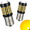 AGLINT 1156 P21W LED Lampadine 66SMD Super Luminosa BA15S 7506 382 1141 Singolo Contatto Baionetta 12V-24V Auto LED Indicatori di Direzione Fendinebbia Posteriore Ambra 2 Pezzi