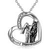 YFN Collana con Ciondolo a Cavallo Gioielli in Argento Sterling Ragazze con Cavallo Regalo per Donne Ragazze 18 Pollici (Collana con Cavallo Rosa) (Collana cavallo nero)