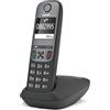 Gigaset AS690 - Cordless con Vivavoce Alta Qualità - Tastiera Illuminata ed Ampio Display - Black List - Lista chiamate, Grigio antracite [Versione Italiana]