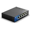 Linksys LGS105-EU Switch di rete Gigabit non gestito a 5 porte, hub Ethernet per casa e ufficio con chassis in metallo, montaggio a parete o su scrivania, sdoppiatore Ethernet, plug-and-play