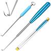 Realure 2 Pezzi Rimozione Amo Pesca, Slamatore Pesca Trote Portatile con Impugnatura in Magnetico, Attrezzo per la Rimozione Veloce Degli Ami da Pesca, Disaccoppiatore Estrattore (Blu, 2 Pezzi)