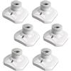 Akynite Portalampada da Plafoniera E27 a Vite, Portalampada da Parete/Muro con Attacco E27, AC 230V, Porta Lampada Quadrato Bianco, Base Supporto Plastica per Lampada da Garage Soffitto, set di 6