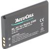 AccuCell Batteria agli ioni di litio, 1100 mAh, 3,7 V, per cellulare Avus MMDR 12, V2 Nokia BL-5C, 1000059, BS-16, MP-S-A1