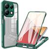 WBWONE Cover per Xiaomi Redmi Note 13 PRO 4G / Poco M6 PRO 4G con Protezione dello Schermo, 360 Gradi Silicone TPU Bumper e Trasparente PC Pannello Rugged Custodia Protettiva. Verde