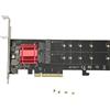 Lazmin112 Dual M.2 PCIe NVMe Adapter, M.2 NVMe SSD a PCIe 3.1 X8 X16, Interfaccia 2xM.2 NVMe, con Funzione di Biforcazione PCIe, Supporto NVMe SSD 2230 2242 2260 2280 22110, per Win OS Linux