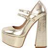 Only maker Scarpe da donna con tacco alto Mary Jane, gold, 43 EU