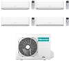 Hisense Climatizzatore Hi Comfort Quadri Split 12+12+12+12 con 5AMW125U4RTA Inverter Wi-Fi R-32 Classe A++ ,