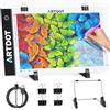 ARTDOT Tavoletta Luminosa A4, Lavagna Luminosa per Diamond Painting Kit Completo con Pittura Diamante Accessori per Diamond Dotz, Disegnare Schizzi