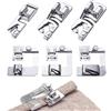 Qtksceadlnce 6 Pezzi Piedino Orlatore Universale 3 4 6mm Macchina Cucire Accessori | orlo arrotolato, snap-on attacco, acciaio inox, tre larghezze, cucitura precisa, compatibile domestico, multifunzione casa
