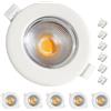 Wondlumi 6x Faretti LED da Incasso per Cartongesso Dimmerabili,7W Equivalenti a 65W 600LM,Foro 65-85mm Luce Calda 2700K per Cucina,Interno,Faretti Led Soffitto COB 220V Ultra Slim