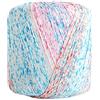 jiuzcare Filato per uncinetto 133 m cotone, colorato per calze Rainbow Yarn, filo di cotone per ricamo e maglia, multicolore [51# bingyan]