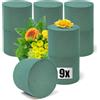com-four® 6 x schiuma floreale per composizioni floreali - schiuma per vasi di fiori - spugna per composizioni floreali (6 pezzi - cilindro grande)