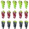 Molyorch 15 Pezzi Decorativi Realistici Uva Grappoli, Uva Finta Per Decorazioni, Frutta Finta, Frutti D'uva Artificiale, per Decorazione Vino, Puntelli Frutta Artificiali