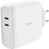 Trust Alimentatore da rete Trust Maxo 2porte Usb-C 65W Bianco [25381]