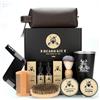 Exreizst Kit Barba per Uomo,Regalo Cura della barba Uomo Completo Professionale per Marito Papà -con2Olio per la crescita della barba, balsamo, pennello, pettine,sapone barba, tazza custodiaViaggio
