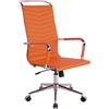 CLP Sedia Ufficio con Braccioli Batley in Similpelle O Vera Pelle I Poltrona Studio Direzionale Ergonomica con Ruote, Colore:Arancione, Materiale:Ecopelle