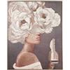 L'oca nera quadro con cornice decoupage su tela 80x100 1Q259