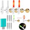DONGZQAN 4 pezzi Indicatori di abboccata con luci a LED per pesca, Indicatori di abboccata, luci notturne a LED per pesca, regalo per pescatori, Indicatori di abboccata notturni con caricabatterie e