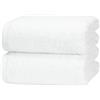 ZOLLNER 2 teli bagno premium in 100x150 cm - asciugamani doccia super assorbenti e morbidi - bianco - orlo di alta qualitá - lavabile fino a 95°C - cotone - Qualitá alberghiera - Certificato Oeko Tex®