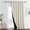PONY DANCE 100% Tende Oscuranti per Interni Pannelli Divisori Tende Moderne Tenda Camera da Letto Tende con Anelli Tenda Termica Isolante 1 Pezzo 200x245 CM, Beige Chiaro