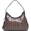 Ferragamo Pre-Owned - Borsa a spalla con stampa - Donna - pelle/tela - Taglia unica - Marrone