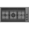 Foster 7680 006 - 7680006 - Piano Cottura a gas Milanello Gun Metal da 90 cm - 3 fuochi - Gun Metal Satinato - PVD - Inox - Filotop / Sovratop - Griglie in ghisa