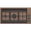 Foster 7680 008 - 7680008 - Piano Cottura a gas Milanello Copper da 90 cm - 3 fuochi - Copper Satinato - PVD - Inox - Filotop / Sovratop - Griglie in ghisa