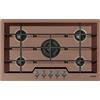 Foster 7601 866 - 7601866 - Piano Cottura a gas KE Copper da 80 cm - 5 fuochi - Gun Metal Satinato - PVD - Inox - Filotop / Sovratop - Griglie in ghisa