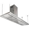 Foster 2442 300- 2442300 Cappa Aspirante Isola 210 - 300 cm S4001 Special - Acciaio Satinato - Comandi Elettronici - 4 Velocità - 30 LED 1W. - Aspirazione Perimetrale - Portata 700 m3-h - Motore 160 W. - Classe A
