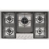Foster 7682 000 - 7682000 - Piano Cottura a gas Milanello da 80 cm - 5 fuochi - Inox Satinato - Filotop - Griglie in ghisa