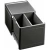 Blanco 1517468 Pattumiera BOTTON Pro Automatica - 2 Secchi - Montaggio facilitato - Guide estensibili - Maniglia funzionale - Basi sottolavello da 45 e 60 cm - Maniglia Ergonomica - Capacità 26 litri (13 + 13)
