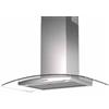 TECNOWIND K338I0018 RLTW FLEX MID 60 CAPPA FLEX MID CRIST. cm 60 - Portata 350 mc/h - Parete - Inox / Vetro Trasparente - Comando Meccanico - Illuminazione 2 x Led - Motore 150 W - Classe D