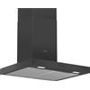 Bosch DWB66BC60 Serie 2 Cappa a parete cm. 60 - Classe B - Portata 621 m3 - Rumorosità 69 db - Pulsanti - Nero - Potenza 215 W