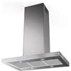 Faber 325.0618.738 STILO COMFORT ISOLA X A90 Cappa ad Isola 90 cm - Acciaio inox - Controlli Push buttons - 4 Led - Classe B - 4 Velocità - Aspirazione Max m3/h 710 - Potenza max 250 W - Rumorosità dB(A)(min-max) 50 - 69
