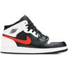 Nike SCARPE NIKE AIR JORDAN 1 MID CHILE RED- PELLE- BIANCO/NERO/ROSSO-554725-075