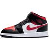 Nike SNEAKERS NIKE AIR JORDAN 1 MID -PELLE- NERO/BIANCO/ROSSO-554725-079