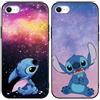 LYUBFDC 2 Pezzi Custodia per iPhone 8 iPhone 7 iPhone SE 2022/2020 4,7 Cartoon Cover,Stitch Kawaii Anime Cute Aesthetic Modello Case Morbida TPU Silicone Antiurto Bumper Protettiva Nero Cover