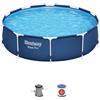 BESTWAY Piscina fuori terra Bestway 56679 tonda Steel Pro 305x75 cm blu + pompa filtro