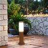 Paletto da Giardino 40cm acciaio inox CORTEN IK06 IP54 base E27