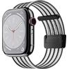 BolYel Cinturino Compatibile con Cinturini Apple Watch 38mm 40mm 41mm Donne Uomini, Nylon Braccialetto Traspirante Leggero Armband per iWatch Serie 9 8 7 6 5 4 3 2 1 SE, Nero