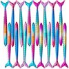 Kaizuca 16 Pezzi Penna a Sfera Sirena con Coda di Pesce Sostituibile - Regalo di Natale per Bambini e Ragazze (Inchiostro Nero)