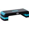 HOMCOM Step Fitness per Aerobica Regolabile su 3 Altezze 10-15-20 cm in Plastica, Nero e Blu