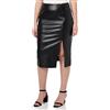 ONLY CARMAKOMA Carmia-Gonna Lunga in Finta Pelle Otw Similpelle, Nero, 48 Donna