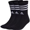 Adidas Calzini ADIDAS 3 STRIPES Cushioned BLACK x3, Taglia 37-39 40-42 43-45 46-48