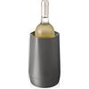 Vacu Vin Hexo Wine Chiller - Reusable, 2-in -1 Wine Bottle Cooler - Graphite - Cooler Sleeve For Standard Size Bottles - Insulated Wine Bottle Chiller Made with Recycled Materials