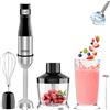 YASHE Frullatore a Immersione 5 in 1, Frullatore Elettrico 1000W, Velocità Regolabile Continuamente, Set Frullatore in Acciaio Inossidabile con Tritatutto da 500ml, Bicchiere Graduato, Frusta e Montalatte