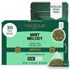 VAHDAM, Melodia alla Menta Te Verde (30 Bustine) Basso Tenore di Caffeina | Tè Verde di Alta Quota | In Bustine Piramidali per una Infusione Perfetta | Direttamente dall'India